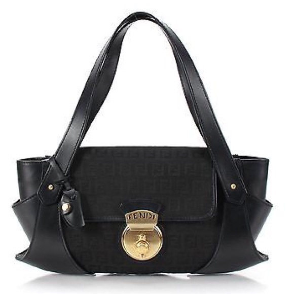 FENDI Zucca & Leather Compilation Bag