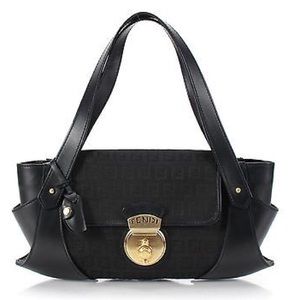 FENDI Zucca & Leather Compilation Bag