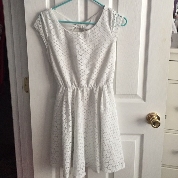 Lace Skater dress with cut outs