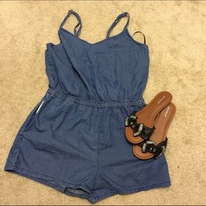 🍀☘ St Pattys Sale 🍀☘ Blue Jean Romper