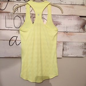 Cool Racerback Striped Tank : Yellow- Size 4