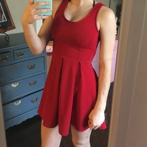Charolotte russe red dress with heart cut-outs.