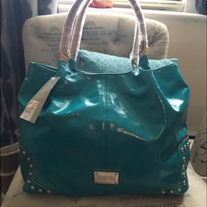 Lovely  Turquoise Kenneth Cole tote ! Never worn