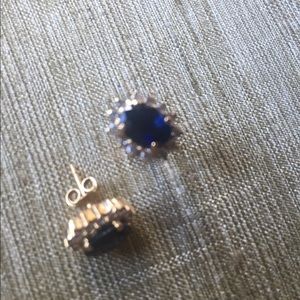 Sapphire and diamond earrings