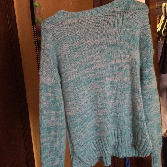Blue "So" crew-neck, plushy sweater - Picture 2 of 4