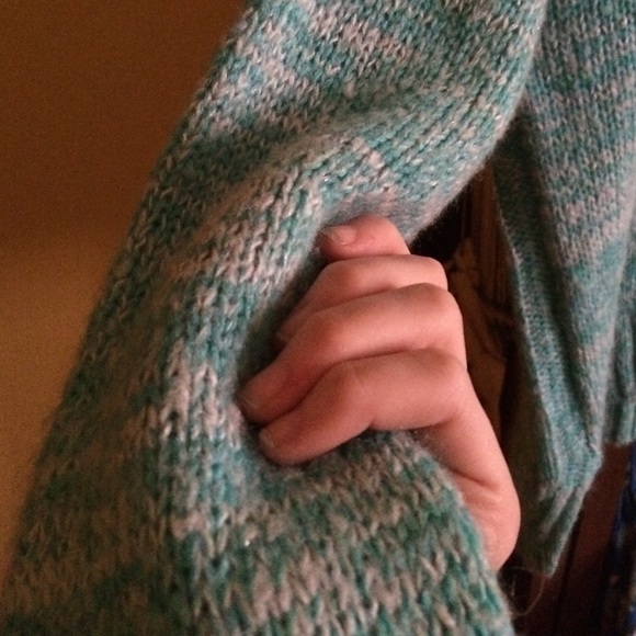 Blue "So" crew-neck, plushy sweater - Picture 3 of 4