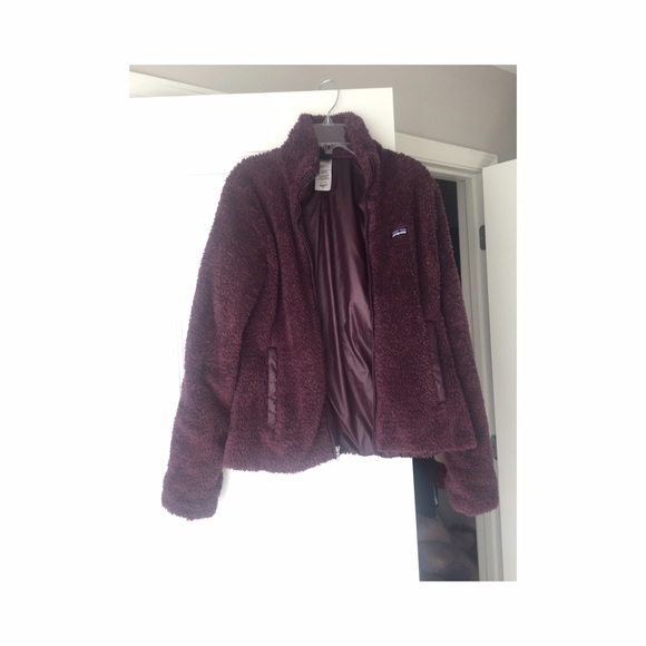 Women's fuzzy purple Patagonia jacket