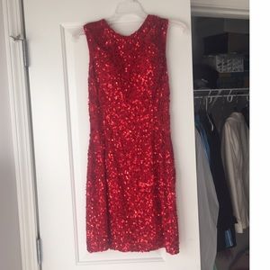 Red sparkly homecoming dress