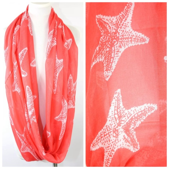 ‼️PRICE FIRM LAST CALL Starfish Infinity Scarf B54 - Picture 2 of 3