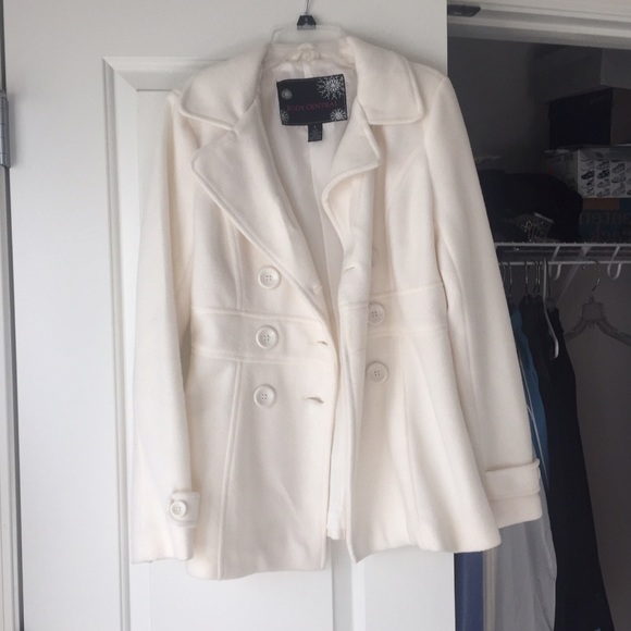 Women's small cream pea coat