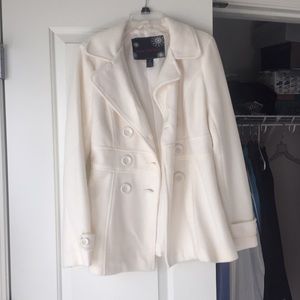 Women's small cream pea coat
