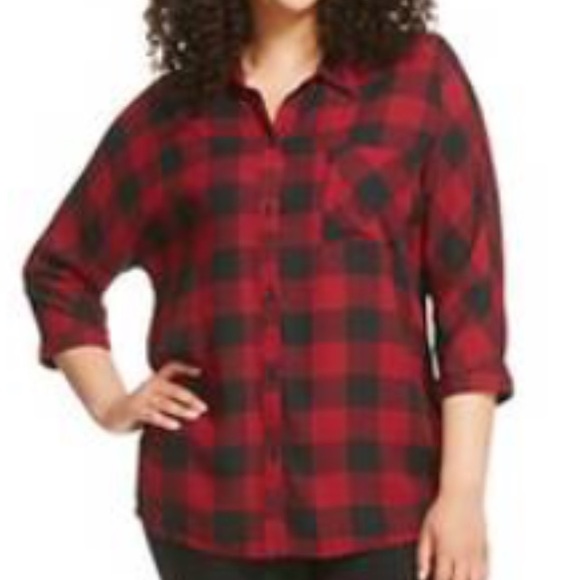 Plaid tunic shirt