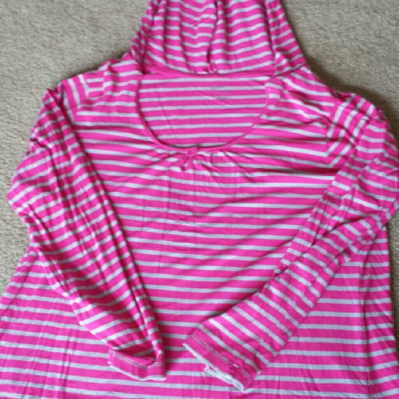 Old Navy long sleeve hooded striped tee