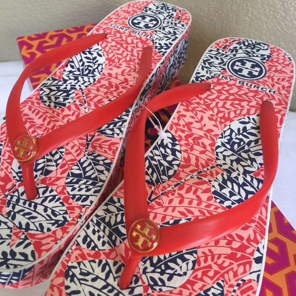 โ๐ปSOLDโ๐ปTory Burch thandie wedge flip flop - Picture 2 of 3