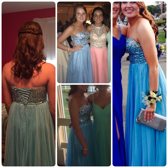 Light blue prom dress