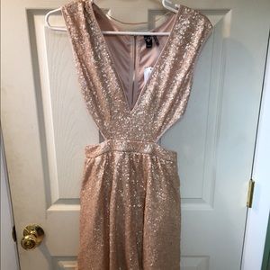 Gold sequin sparkle Windsor dress