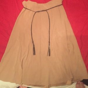 Darling beige maxi Dressbarn skirt size 12
