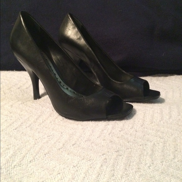 Black peep toe pumps BCBG