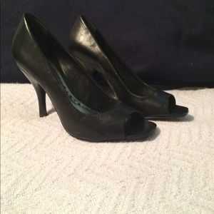 Black peep toe pumps BCBG