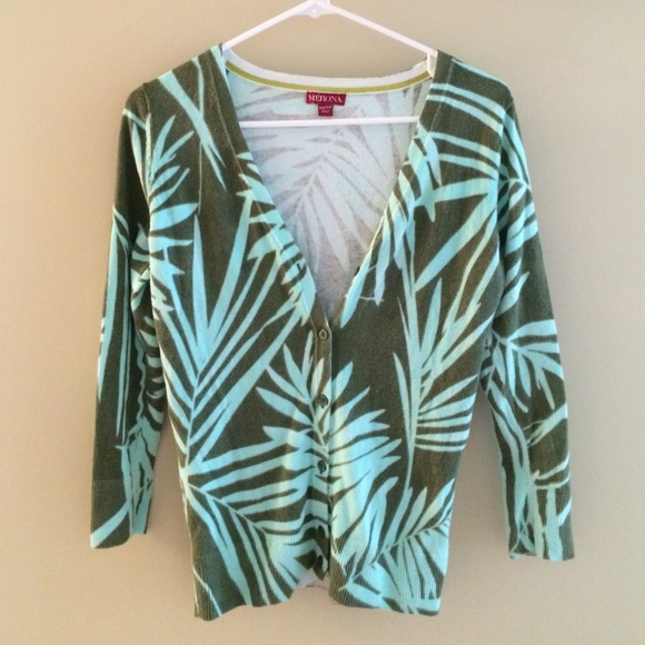 Palm print cardigan