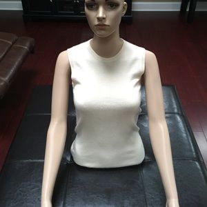 Prada Sleeveless sweater cream color