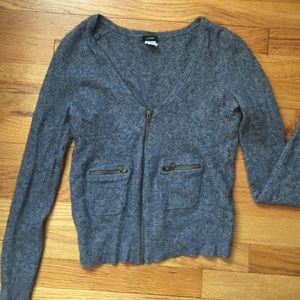 JCrew front zipper cardigan