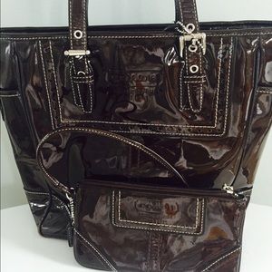 Coach bag with matching wristlet