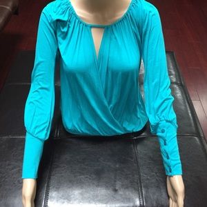 BeBe Turquoise Cotton Blouse