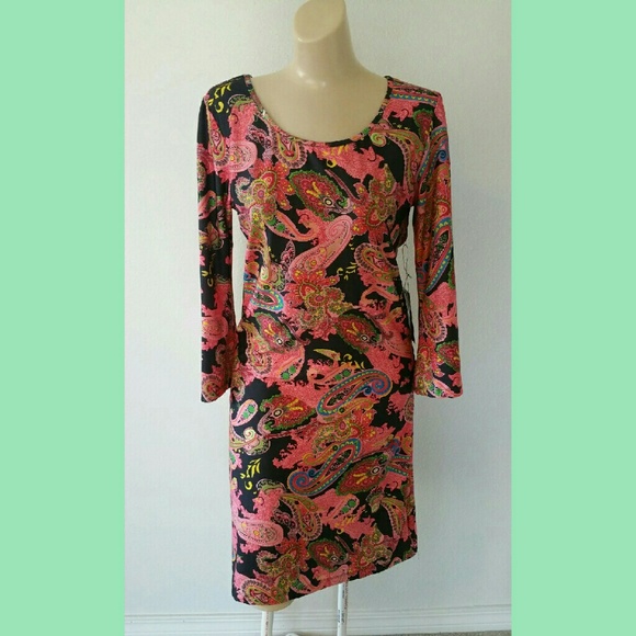 NWT Boutique Paisley Dress. Size M