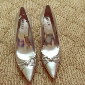 Silver Guess Heels