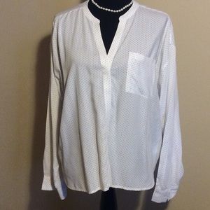 White blouse with black dots
