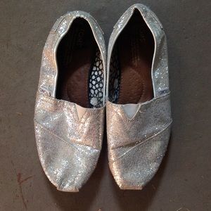 Silver Sparkle Toms