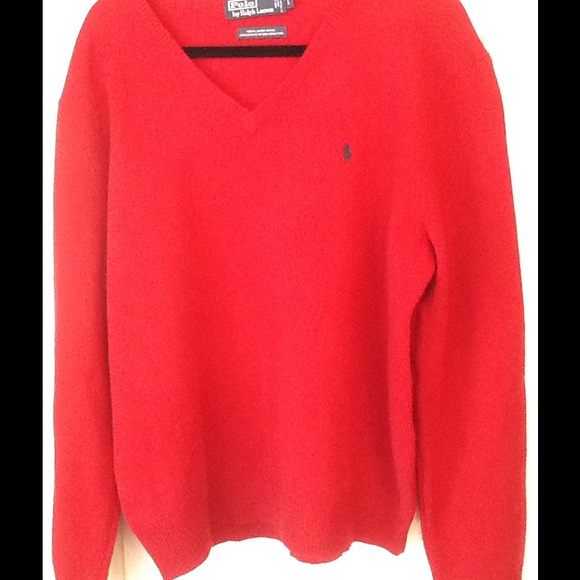 Men's Ralph Lauren V Neck Sweater Size L - Picture 3 of 3