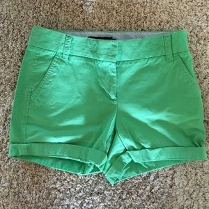 J.Crew green 5" chino shorts size 00