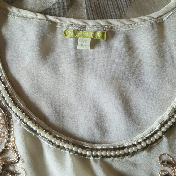 • FREE with $20 or more purchase - Gianni Bini beaded top, XS • - Picture 3 of 4