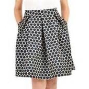 Blue polka dot skirt