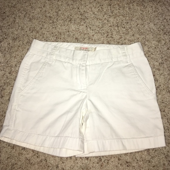 J. Crew white 5" chino shorts