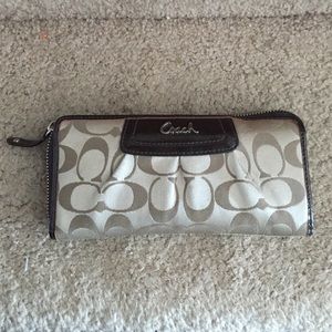 Coach brown leather wallet