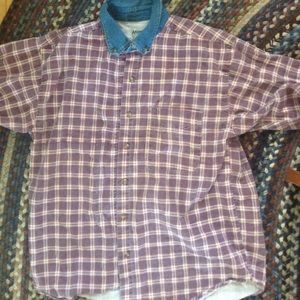 Button down plaid shirt