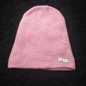 Pink sparkly Neff beanie