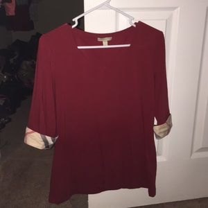 Woman's Top- Burberry-Maroon Color