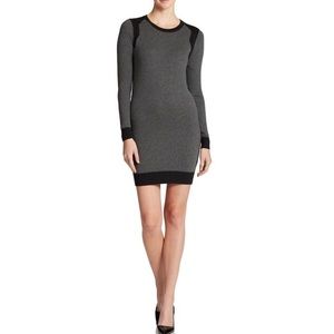 French Connection Grey and Black Sweater Dress