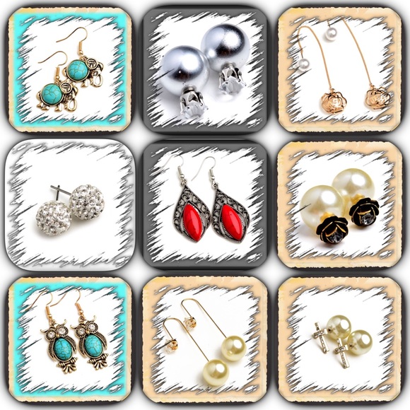 Double Sided Earrings New Green - Picture 3 of 4