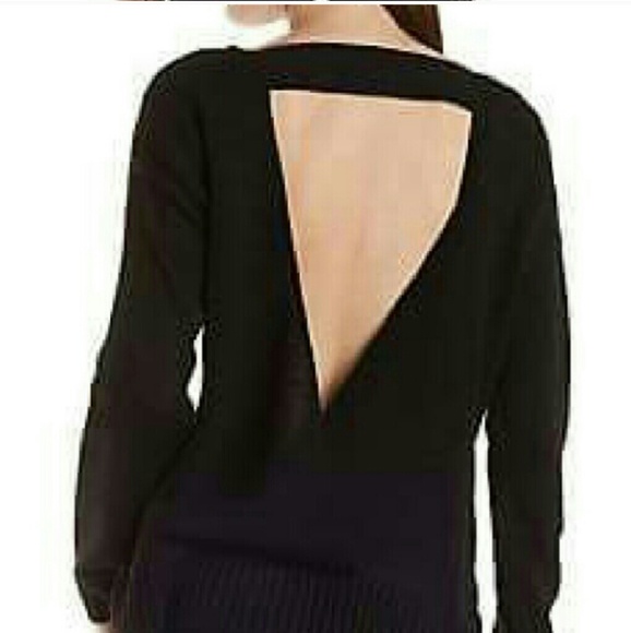 Charlotte Russe Sweaters - Chevron Stripe Sweater with Surplice Back