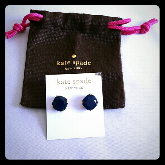 Kate Spade 14k good fill dark blue earings!!!