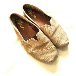 Natural Burlap Women's Toms