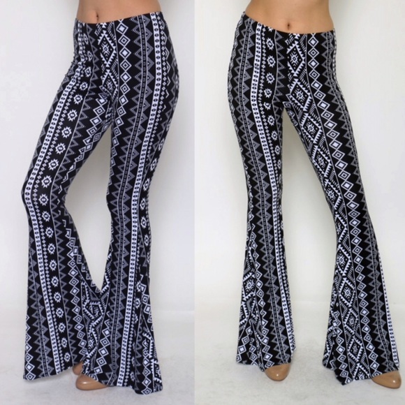 tribal bell bottom pants
