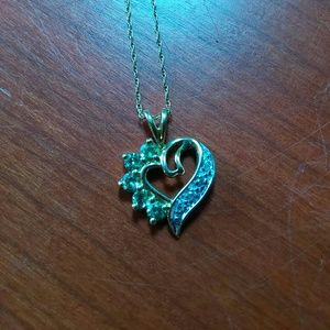 Peridot and gold necklace