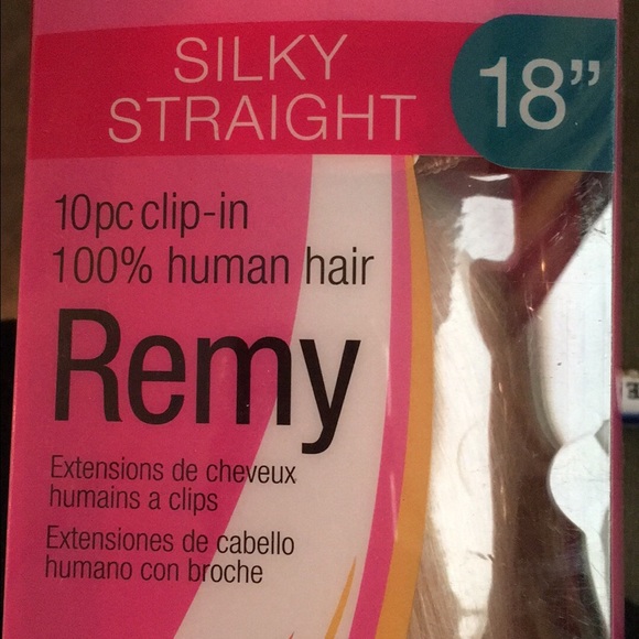 Remy 18" platinum real hair clipin extensions