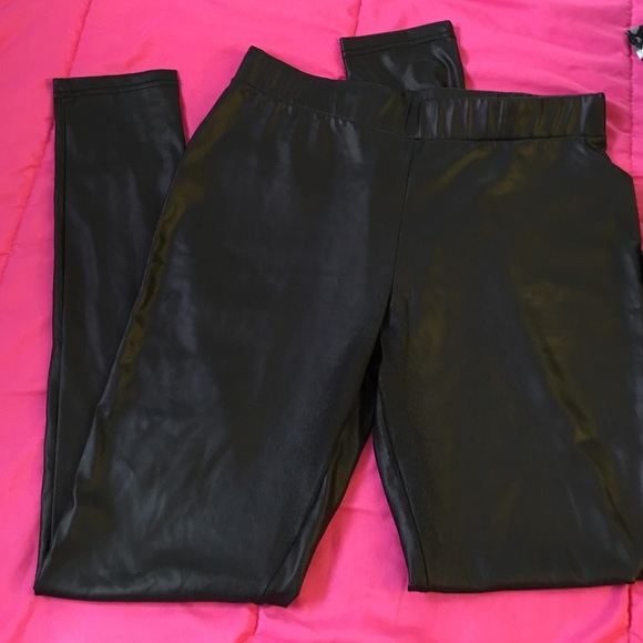 Kardashian leather leggings